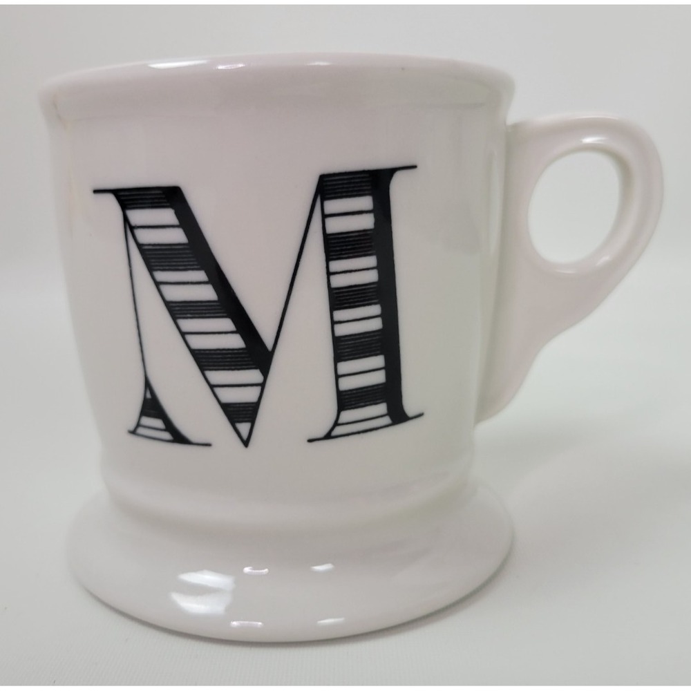 Anthropologie M Initial Monogram Coffee Mug